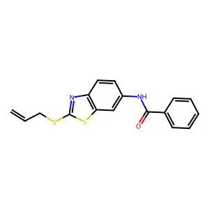 Benzamide, N-[2-(2-propenylthio)-6-benzothiazolyl]- structure