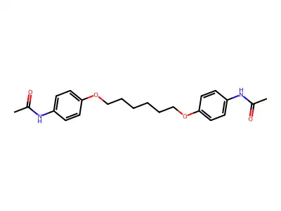 4',4''-(Hexamethylenedioxy)-diacetanilide structure