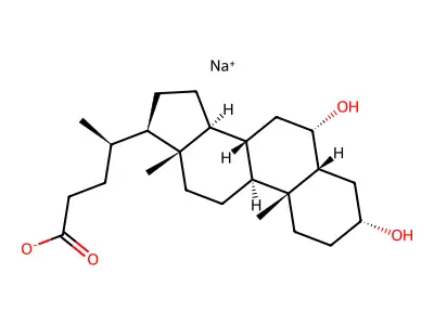 猪去氧胆酸 structure