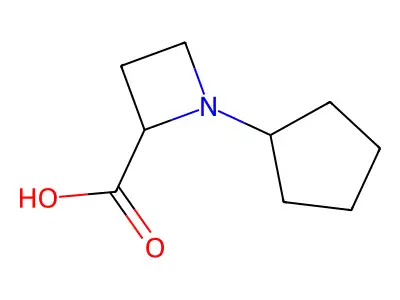 1-Cyclopentylazetidine-2-carboxylic acid structure