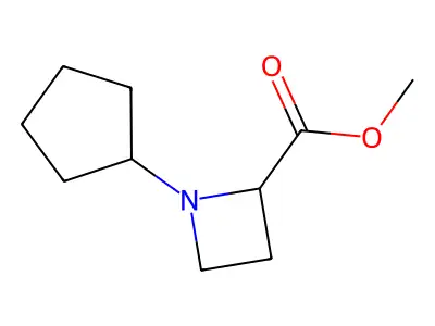 Methyl 1-cyclopentylazetidine-2-carboxylate structure