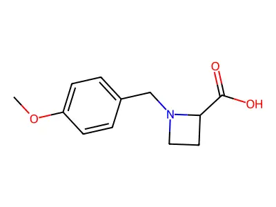 1-[(4-methoxyphenyl)methyl]azetidine-2-carboxylic Acid structure