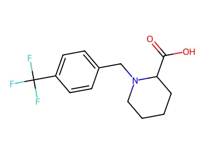 1-(4-Trifluoromethylbenzyl)-2-carboxypiperidine structure