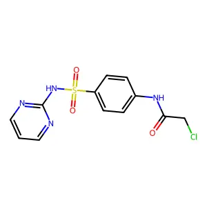 2-chloro-N-{4-[(pyrimidin-2-yl)sulfamoyl]phenyl}acetamide structure