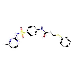 N-[4-[(4-methylpyrimidin-2-yl)sulfamoyl]phenyl]-3-phenylsulfanylpropanamide structure