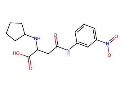 2-(Cyclopentylamino)-4-(3-nitroanilino)-4-oxobutanoic acid structure