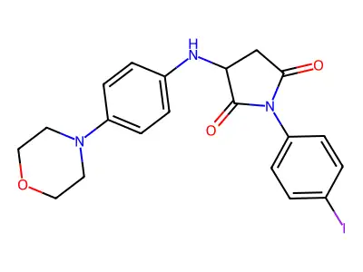 1-(4-Iodophenyl)-3-(4-morpholin-4-ylanilino)pyrrolidine-2,5-dione structure