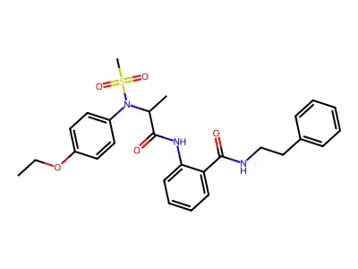 2-{[N-(4-ethoxyphenyl)-N-(methylsulfonyl)alanyl]amino}-N-(2-phenylethyl)benzamide structure