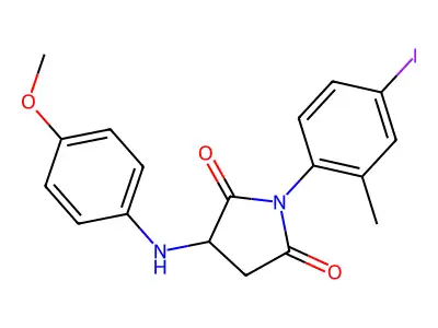 1-(4-Iodo-2-methylphenyl)-3-[(4-methoxyphenyl)amino]pyrrolidine-2,5-dione structure
