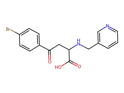 4-(4-bromophenyl)-4-oxo-2-(pyridin-3-ylmethylamino)butanoic Acid structure