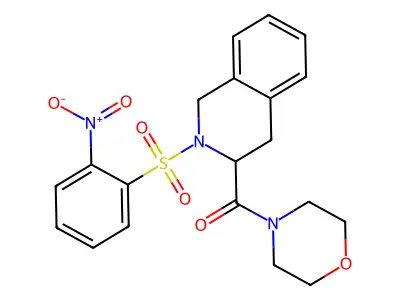 Morpholin-4-yl-[2-(2-nitrophenyl)sulfonyl-3,4-dihydro-1H-isoquinolin-3-yl]methanone structure