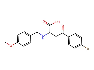 4-(4-Bromophenyl)-2-((4-methoxybenzyl)amino)-4-oxobutanoic acid structure