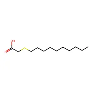癸硫基乙酸 structure