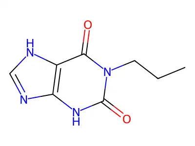 1-Propylxanthine structure