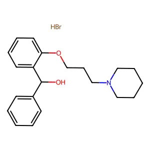Benzenemethanol, alpha-phenyl-2-(3-(1-piperidinyl)propoxy)-, hydrobromide (1:1) structure