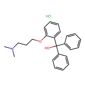 Benzhydrol, 2-(3-(dimethylamino)propoxy)-alpha-phenyl-, hydrochloride structure
