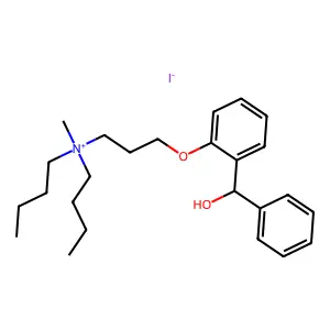 Ammonium, dibutyl(3-(2-(alpha-hydroxybenzyl)phenoxy)propyl)methyl-, iodide structure