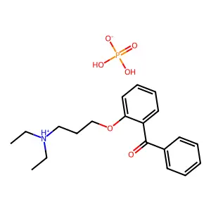 Benzophenone, 2-(3-(diethylamino)propoxy)-, hydrogen phosphate structure
