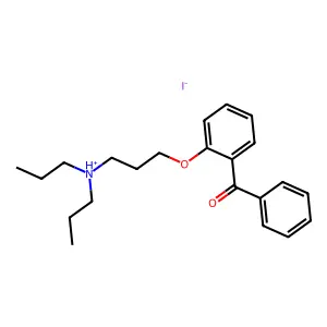 Benzophenone, 2-(3-(dipropylamino)propoxy)-, hydriodide structure