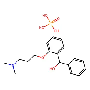 Benzhydrol, 2-(3-(dimethylamino)propoxy)-, hydrogen phosphate structure