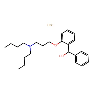 Benzhydrol, 2-(3-(dibutylamino)propoxy)-, hydrobromide structure