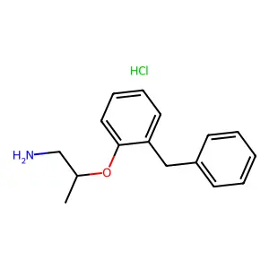 2-(2-Benzylphenoxy)propan-1-amine--hydrogen chloride (1/1) structure