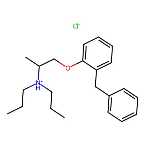 Dipropylamine, N-((1-(2-benzylphenoxy)methyl)ethyl)-, hydrochloride structure