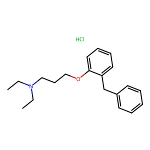 Propylamine, N,N-diethyl-3-(2-benzylphenoxy)-, hydrochloride structure