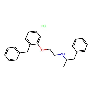 Phenethylamine, N-(2-(2-benzylphenoxy)ethyl)-alpha-methyl-, hydrochloride structure