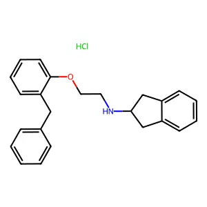 2-Indanamine, N-(2-(2-benzylphenoxy)ethyl)-, hydrochloride structure