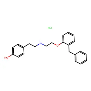 Phenol, 4-(2-((2-(2-benzylphenoxy)ethyl)amino)ethyl)-, hydrochloride structure