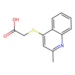 [(2-Methylquinolin-4-yl)thio]acetic acid structure