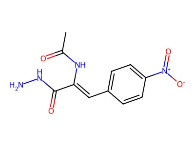 2-Propenoic acid, 2-(acetylamino)-3-(4-nitrophenyl)-, hydrazide structure