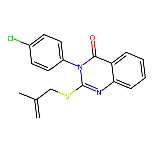 3-(4-Chlorophenyl)-2-((2-methyl-2-propenyl)thio)-4(3H)-quinazolinone structure