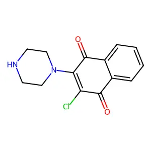 1,4-Naphthalenedione, 2-chloro-3-(1-piperazinyl)- structure