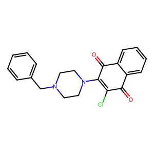 2-(4-Benzylpiperazino)-3-chloronaphthoquinone structure