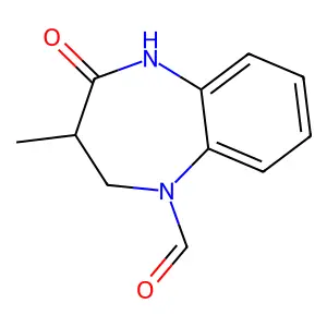 1H-1,5-Benzodiazepine-1-carboxaldehyde, 2,3,4,5-tetrahydro-3-methyl-4-oxo- structure