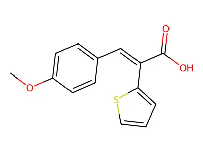3-(4-Methoxyphenyl)-2-thiophen-2-ylprop-2-enoic acid structure