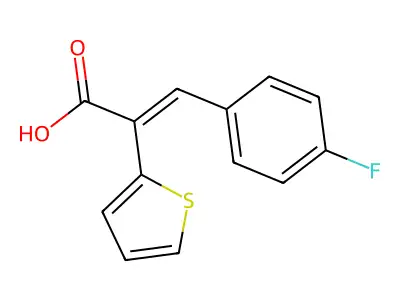 3-(4-Fluoro-phenyl)-2-thiophen-2-yl-acrylic acid structure
