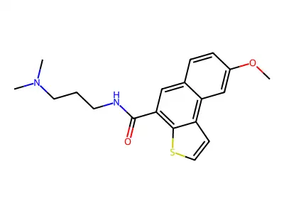 N-(3,3-Dimethylamino)propyl-8-methoxynaphtho(2,1-b)thiophene-4-carboxamide structure