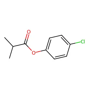 Propanoic acid, 2-methyl-, 4-chlorophenyl ester structure
