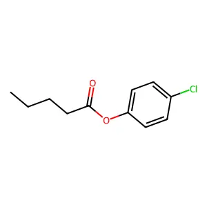 Valeric acid, 4-chlorophenyl ester structure