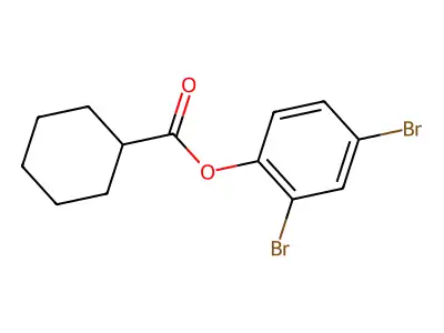 2,4-Dibromophenyl cyclohexanecarboxylate structure