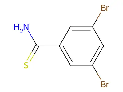 3,5-Dibromobenzenecarbothioamide structure