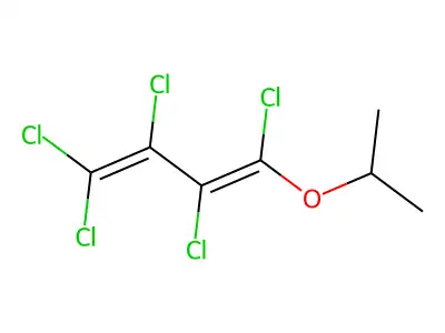 1,1,2,3,4-Pentachloro-4-(isopropoxy)buta-1,3-diene, (E)- structure
