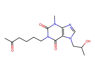 Hydroxypropentofylline structure