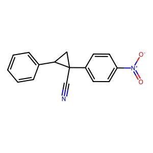 Cyclopropanecarbonitrile, 1-(p-nitrophenyl)-2-phenyl- structure