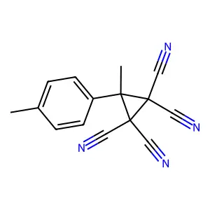 3-Methyl-3-(4-methylphenyl)cyclopropane-1,1,2,2-tetracarbonitrile structure
