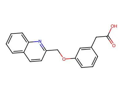 3-(2-喹啉甲氧基)苯乙酸 structure