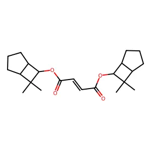 Bis(6,6-dimethyl-7-bicyclo[3.2.0]heptanyl) but-2-enedioate structure